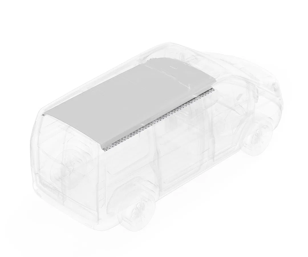 315-114-2614 – LEGEND FLEET Van Ceiling Liner, White Polypropylene Outer Layer With A Plastic Core Backed With Foam a...